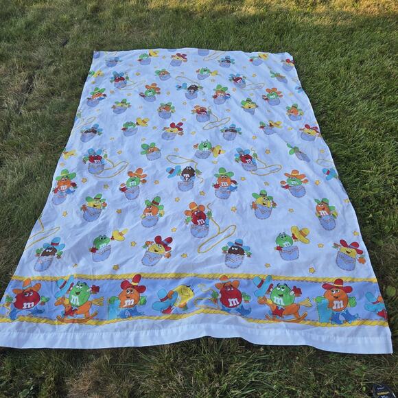 Vintage M&Ms Candy Twin Sheet By Cannon - Picture 1 of 13